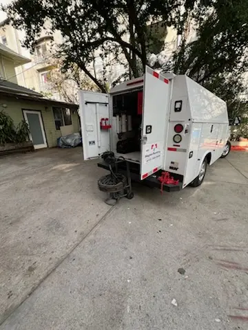 Magnet Plumbing service vehicle on-site for Grease Trap Cleaning in Discovery Bay